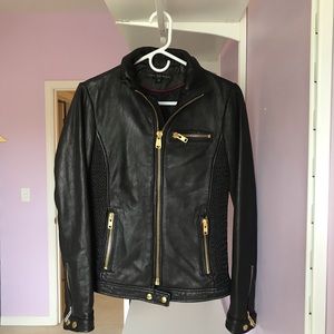 Via Spiga Lamb Leather Jacket